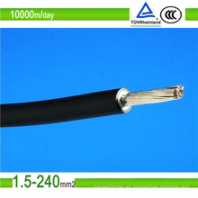 Certificado TUV PV1-F DC 4mm2 6mm2 10mm2 Cables de energía solar fotovoltaica